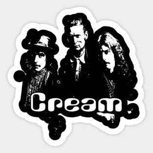 Cream Retro 70s Tribute Icons Sticker